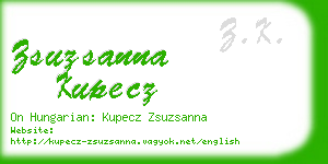 zsuzsanna kupecz business card